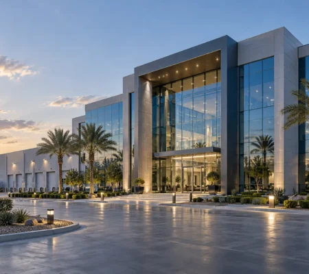 property-insurance Modern commercial building and warehouse for property insurance