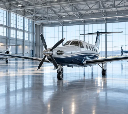 aviation-insurance-saudi-arabia Light aircraft, business jet and helicopter inside an aircraft hangar
